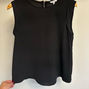 Naked Zebra Black Sleeveless Blouse